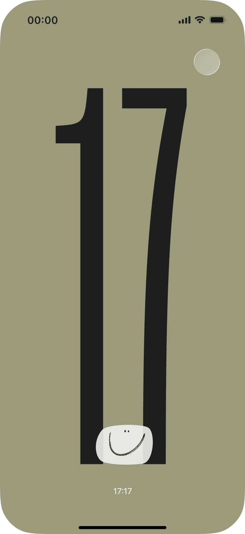 olive theme timer screen