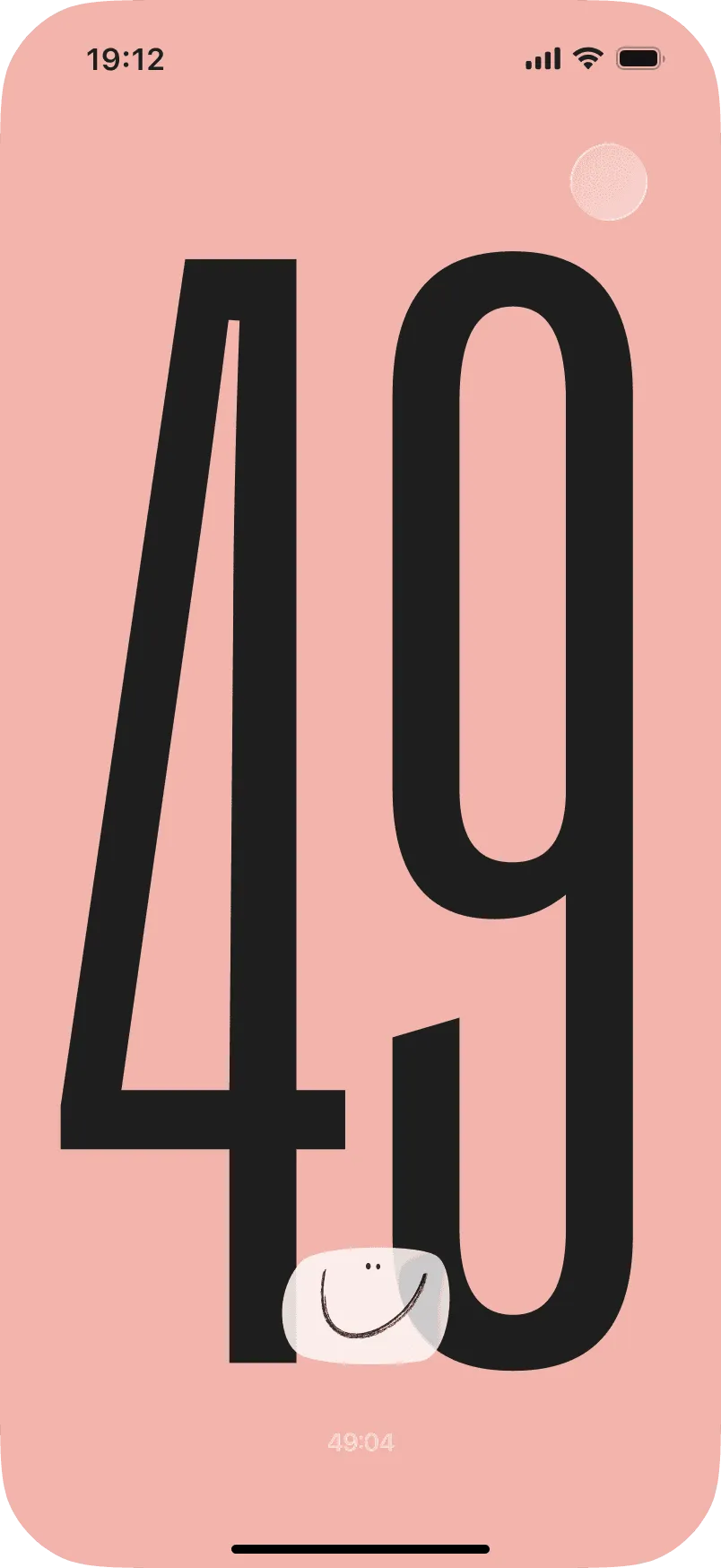 pink theme timer screen